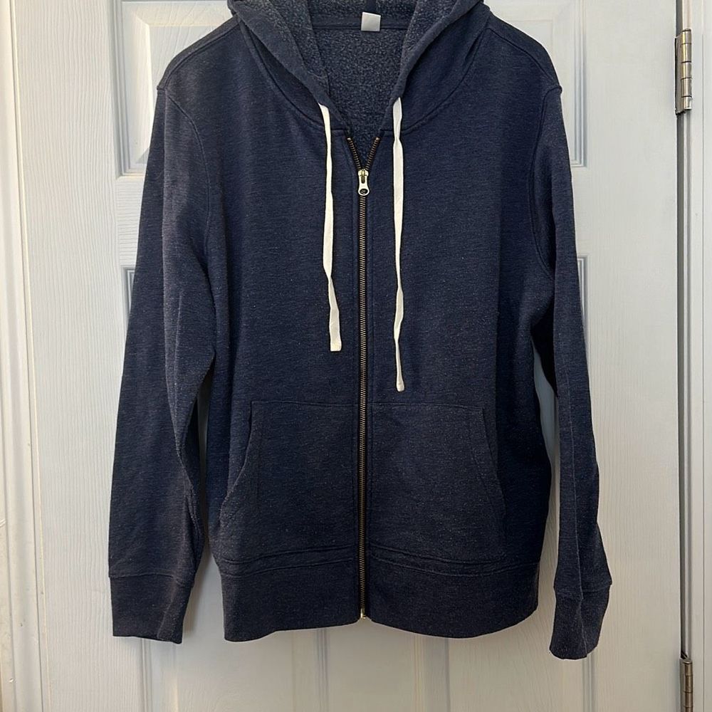 OLD NAVY Heather Blue Zip-Up Hoodie - Size XL